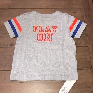 Janie and Jack Gray Play On Tee